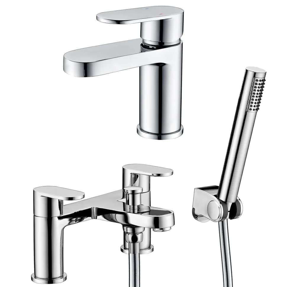 Vellamo Connect Basin Mixer & Bath Shower Mixer Pack