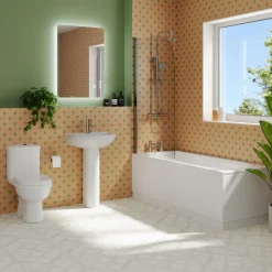 Vellamo Connect Complete Bathroom Suite with Shower Bath