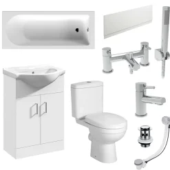 Vellamo Connect Complete Modern Bathroom Suite with Vanity Unit