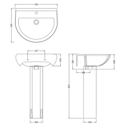 Vellamo Connect Full Bathroom Suite with 1700mm L Shaped Shower Bath