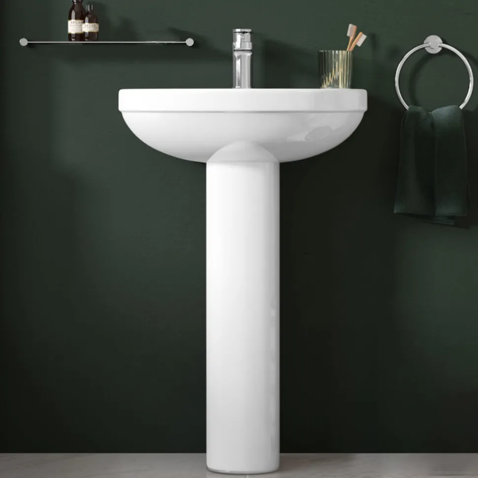 Vellamo Connect 550mm Full Pedestal & Basin