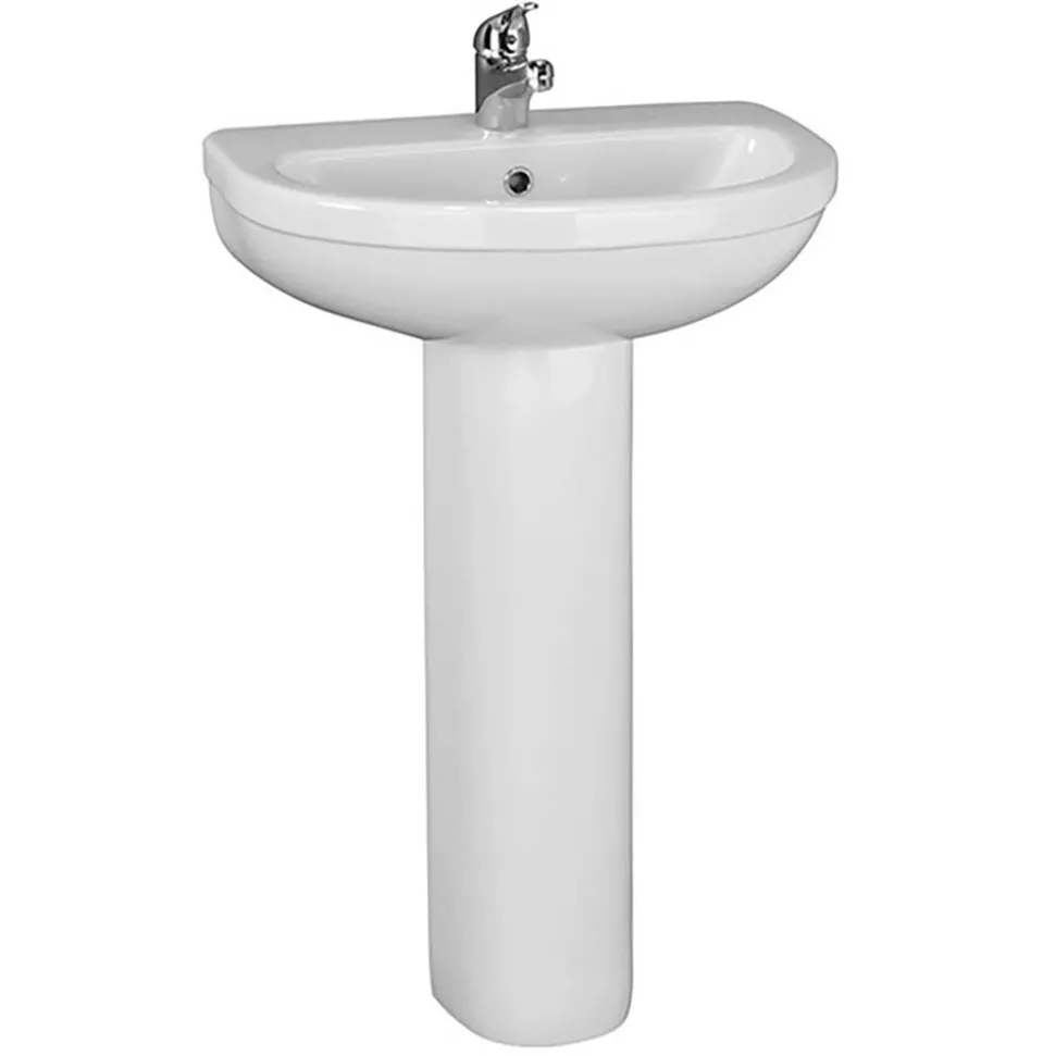 Vellamo Connect 550mm Full Pedestal & Basin