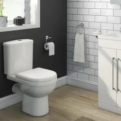 Vellamo Connect Rimless Close Coupled Toilet & Soft Close Seat