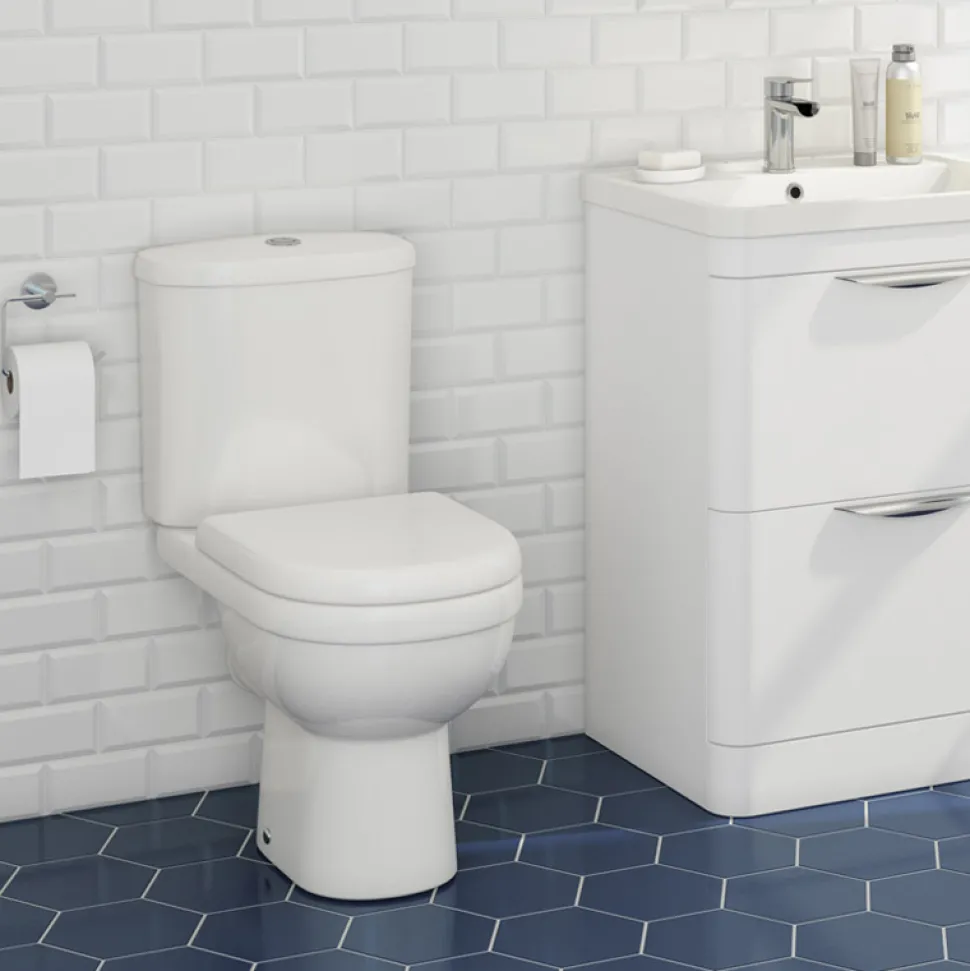 Vellamo Connect Rimless Close Coupled Toilet & Soft Close Seat