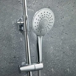 Vellamo Cool Touch Thermostatic Shower Set with Large Thin Fixed Head