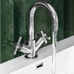 Vellamo Cross Basin Mixer Tap & Waste