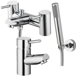 Vellamo Curvo Basin Mixer & Bath Shower Mixer Pack