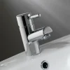 Vellamo Curvo Small Basin Mixer with Clicker Waste