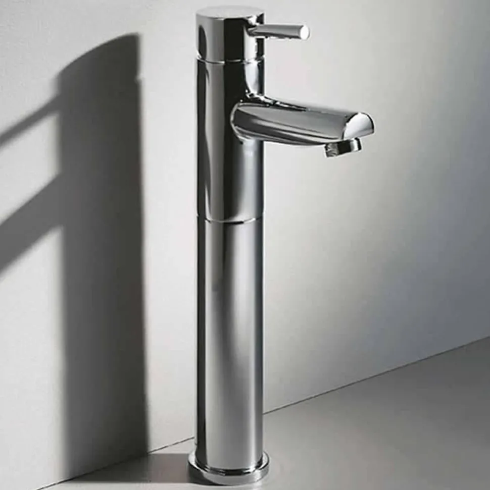 Vellamo Curvo Tall Basin Mixer with Clicker Waste