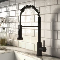 Vellamo Dalston Single Lever Mono Kitchen Mixer Tap with Flexi Spray