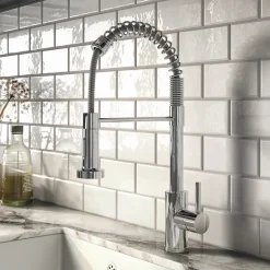 Vellamo Dalston Single Lever Mono Kitchen Mixer Tap with Flexi Spray