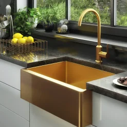 Vellamo Designer Belfast Single Bowl Stainless Steel Kitchen Sink & Waste - 600 x 450mm