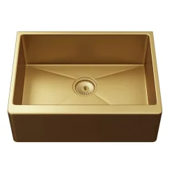 Vellamo Designer Belfast Single Bowl Stainless Steel Kitchen Sink & Waste - 600 x 450mm