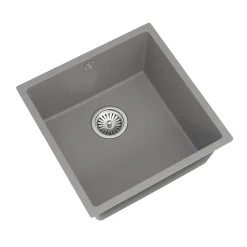 Vellamo Designer 1 Bowl Comite Composite Inset/Undermount Kitchen Sink & Waste - 440 x 440mm