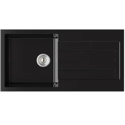 Vellamo Designer 1 Bowl Comite Composite Kitchen Sink & Waste with Reversible Drainer - 1000 x 500mm