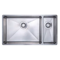 Vellamo Designer 1.5 Bowl Inset/Undermount Stainless Steel Kitchen Sink & Waste Kit - 800 x 440mm