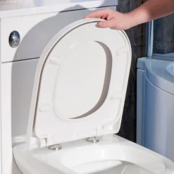 Vellamo D-Shaped Soft-Close Toilet Seat with Quick Release Hinges - 450 x 370mm