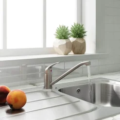 Vellamo Echo Single Lever Mono Kitchen Mixer - Brushed Nickel