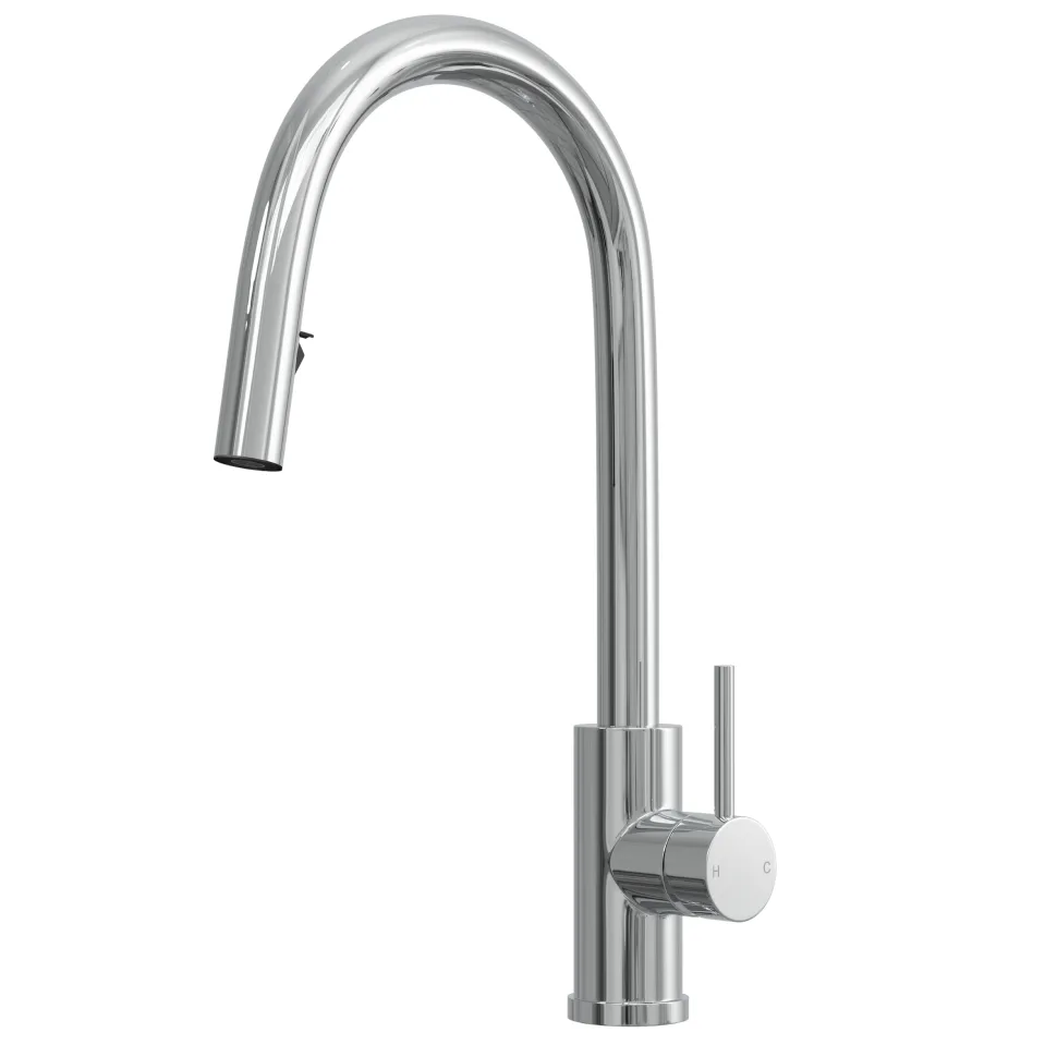 Vellamo Eclipse Concealed Pull Out Spray Single Lever Mono Kitchen Mixer Tap