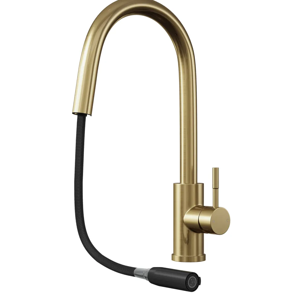 Vellamo Eclipse Concealed Pull Out Spray Single Lever Mono Kitchen Mixer Tap