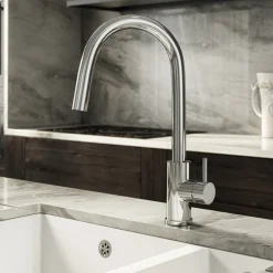 Vellamo Eclipse Concealed Pull Out Spray Single Lever Mono Kitchen Mixer Tap