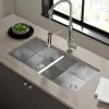 Vellamo Edge 2 Bowl Inset/Undermount Stainless Steel Kitchen Sink & Waste Kit - 860 x 430mm