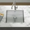 Vellamo Edge 1 Bowl Inset/Undermount Stainless Steel Kitchen Sink & Waste Kit - 530 x 430mm