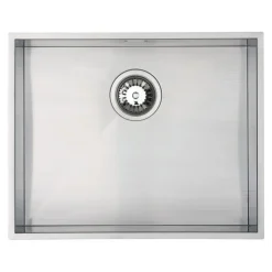 Vellamo Edge 1 Bowl Inset/Undermount Stainless Steel Kitchen Sink & Waste Kit - 530 x 430mm