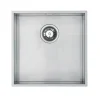 Vellamo Edge 1 Bowl Inset/Undermount Brushed Stainless Steel Kitchen Sink & Waste - 430 x 430mm
