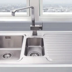 Vellamo Endure Thick-Gauge 1.5 Bowl Stainless Steel Sink & Waste Kit - 1000 x 500mm