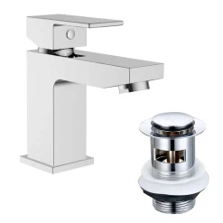 Vellamo Forte Mono Basin Mixer Tap & Waste