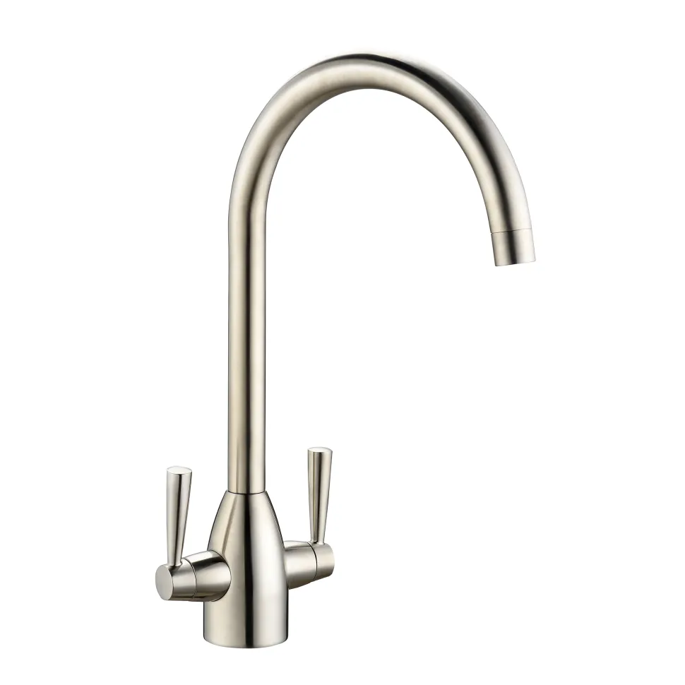 Vellamo Hero Mono Kitchen Mixer Tap - Brushed Nickel