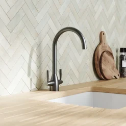 Vellamo Hero Twin Lever Mono Kitchen Mixer Tap