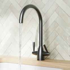 Vellamo Hero Twin Lever Mono Kitchen Mixer Tap