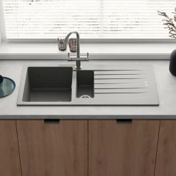 Vellamo Horizon 1.5 Bowl Granite Composite Kitchen Sink & Waste - 1000 x 500mm