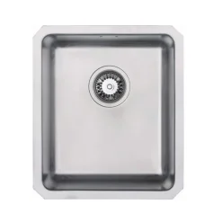 Vellamo Horizon Compact 1 Bowl Undermount Stainless Steel Kitchen sink & Waste Kit - 390 x 450mm