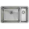 Vellamo Horizon Undermount 1.5 Bowl Stainless Steel Kitchen Sink & Waste Kit with Left Hand Main Bowl - 740mm x 450mm