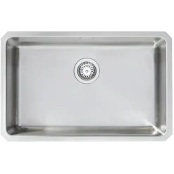 Vellamo Horizon Undermount Extra Large Single Bowl Stainless Steel Kitchen Sink & Waste Kit - 700mm x 450mm