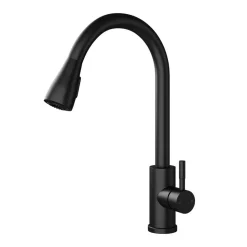 Vellamo Inspire Pull Out Spray Mono Kitchen Mixer Tap - Matt Black