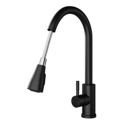 Vellamo Inspire Pull Out Spray Mono Kitchen Mixer Tap - Matt Black