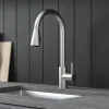 Vellamo Inspire Pull Out Spray Mono Kitchen Mixer Tap - Brushed Steel