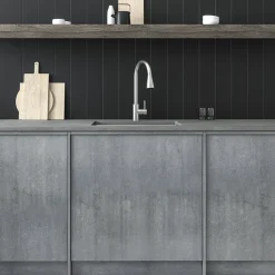 Vellamo Inspire Pull Out Spray Mono Kitchen Mixer Tap - Brushed Steel