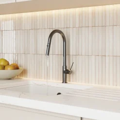 Vellamo Kara Pull Out Spray Single Lever Mono Kitchen Mixer Tap