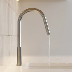 Vellamo Kara Pull Out Spray Single Lever Mono Kitchen Mixer Tap