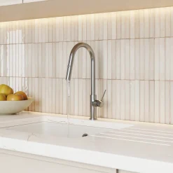 Vellamo Kara Pull Out Spray Single Lever Mono Kitchen Mixer Tap