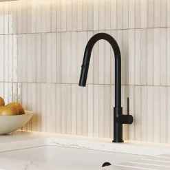 Vellamo Kara Pull Out Spray Single Lever Mono Kitchen Mixer Tap