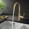 Vellamo Kara Single Lever Mono Kitchen Mixer Tap - Brushed Brass