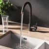 Vellamo Kara Single Lever Mono Kitchen Mixer - Black & Rose Gold