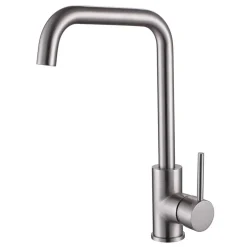Vellamo Koro Single Lever Mono Kitchen Mixer Tap - Brushed Stainless Steel