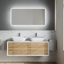 Vellamo LED Frame Mirror with Touch Sensor, Demister & Bluetooth - 1200 x 600mm